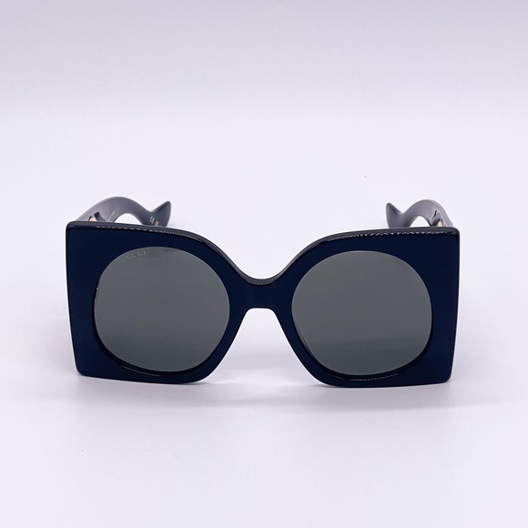 NEW GUCCI GG1254S 001 BLACK WOMEN OVERSIZED SUNGLASSES GUCCI - Picture 5 of 11